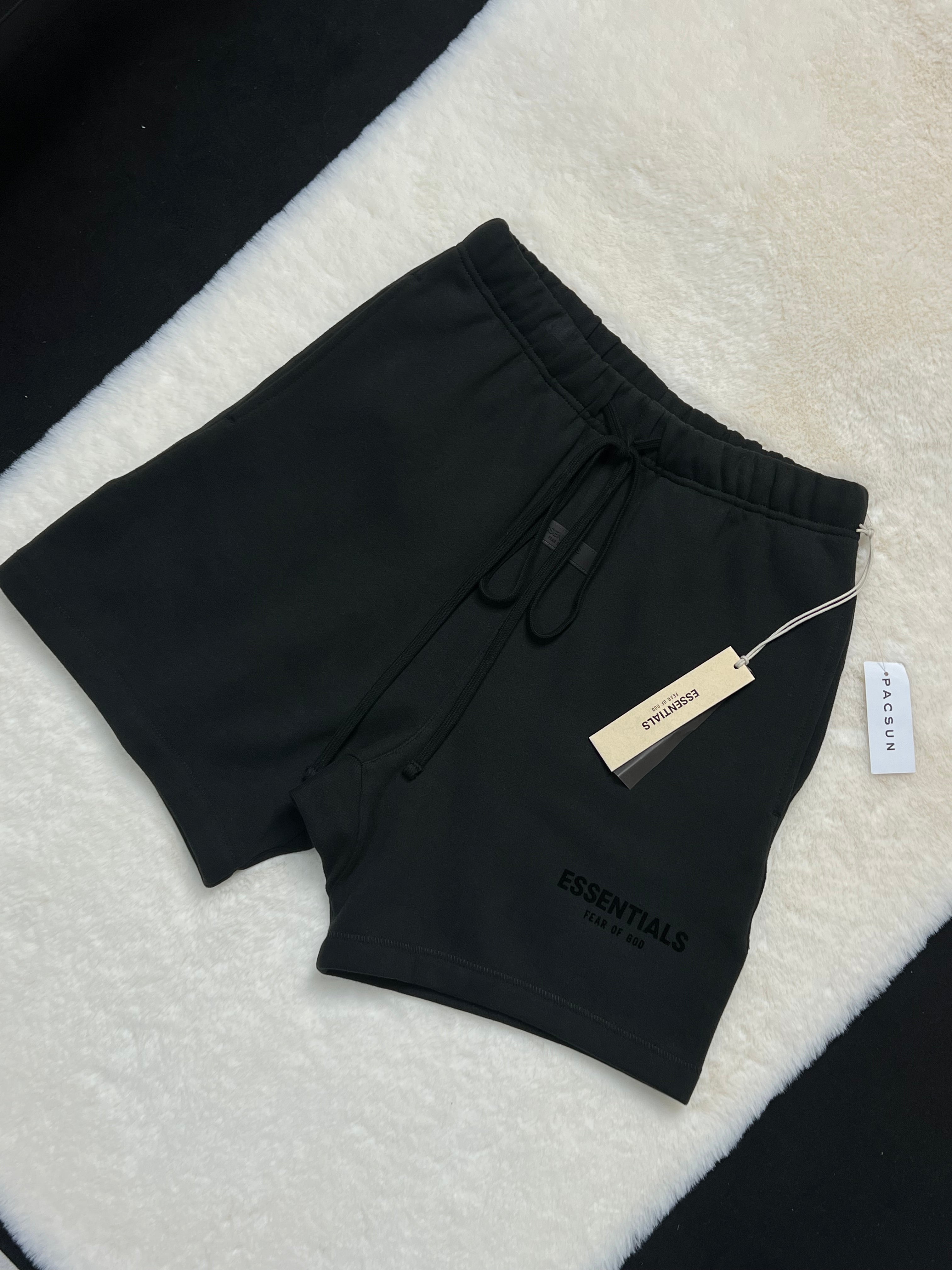 FORMLESS SS22 Fear of God Essentials All Black Oversized Shorts | Streetwear