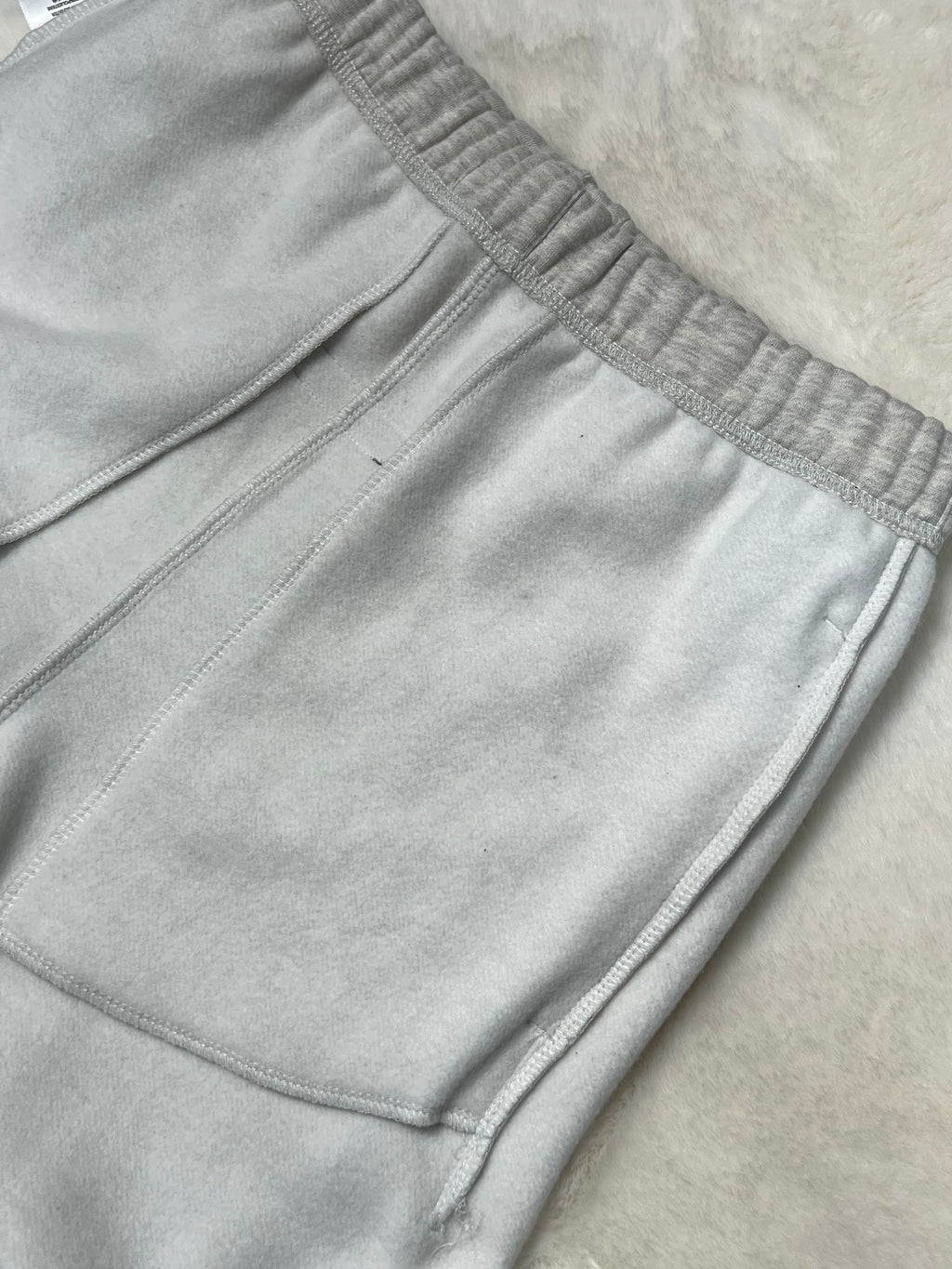 FORMLESS SS22 Fear of God Essentials Light Oatmeal Oversized Fleece Sweatpants | Streetwear