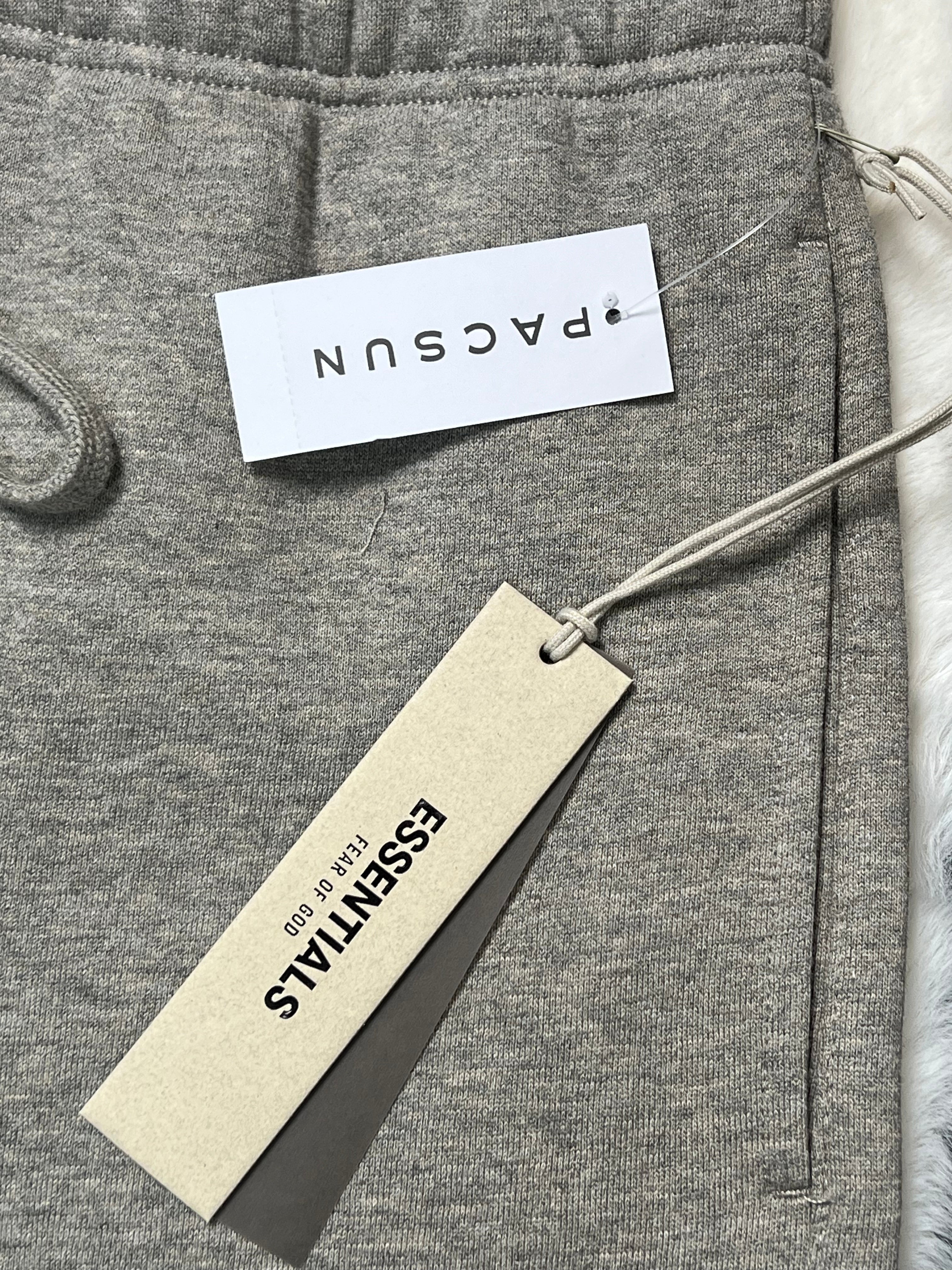 FORMLESS SS22 Fear of God Essentials Dark Oatmeal Oversized Fleece Sweatpants | Streetwear