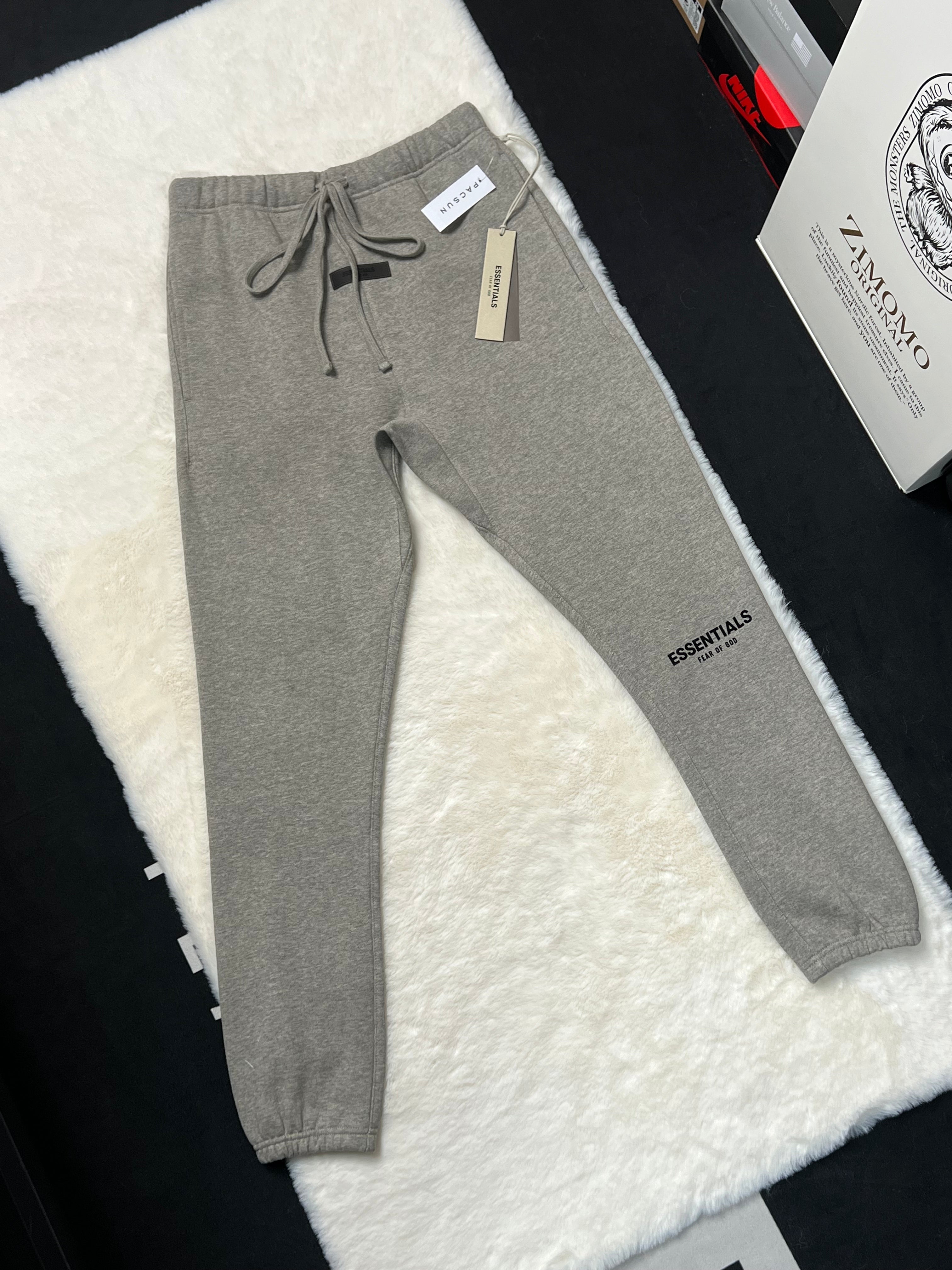 FORMLESS SS22 Fear of God Essentials Dark Oatmeal Oversized Fleece Sweatpants | Streetwear