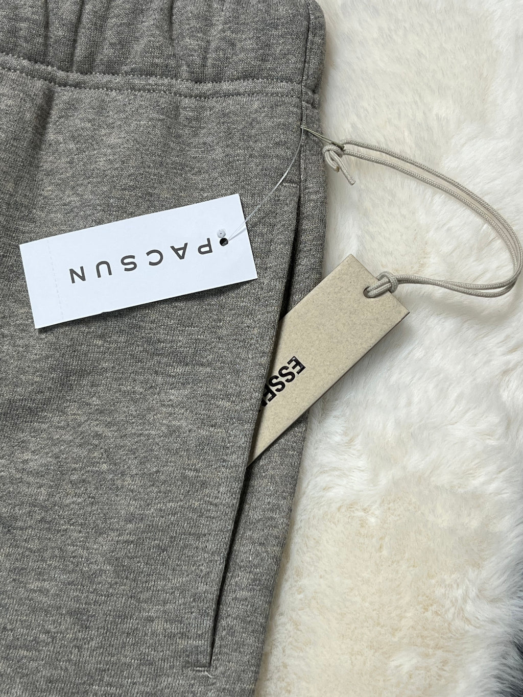 FORMLESS SS22 Fear of God Essentials Dark Oatmeal Oversized Fleece Sweatpants | Streetwear