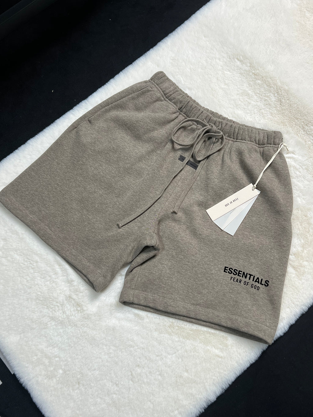 FORMLESS FW25 Fear of God Essentials Homestead Heather Gray Oversized Shorts | Streetwear