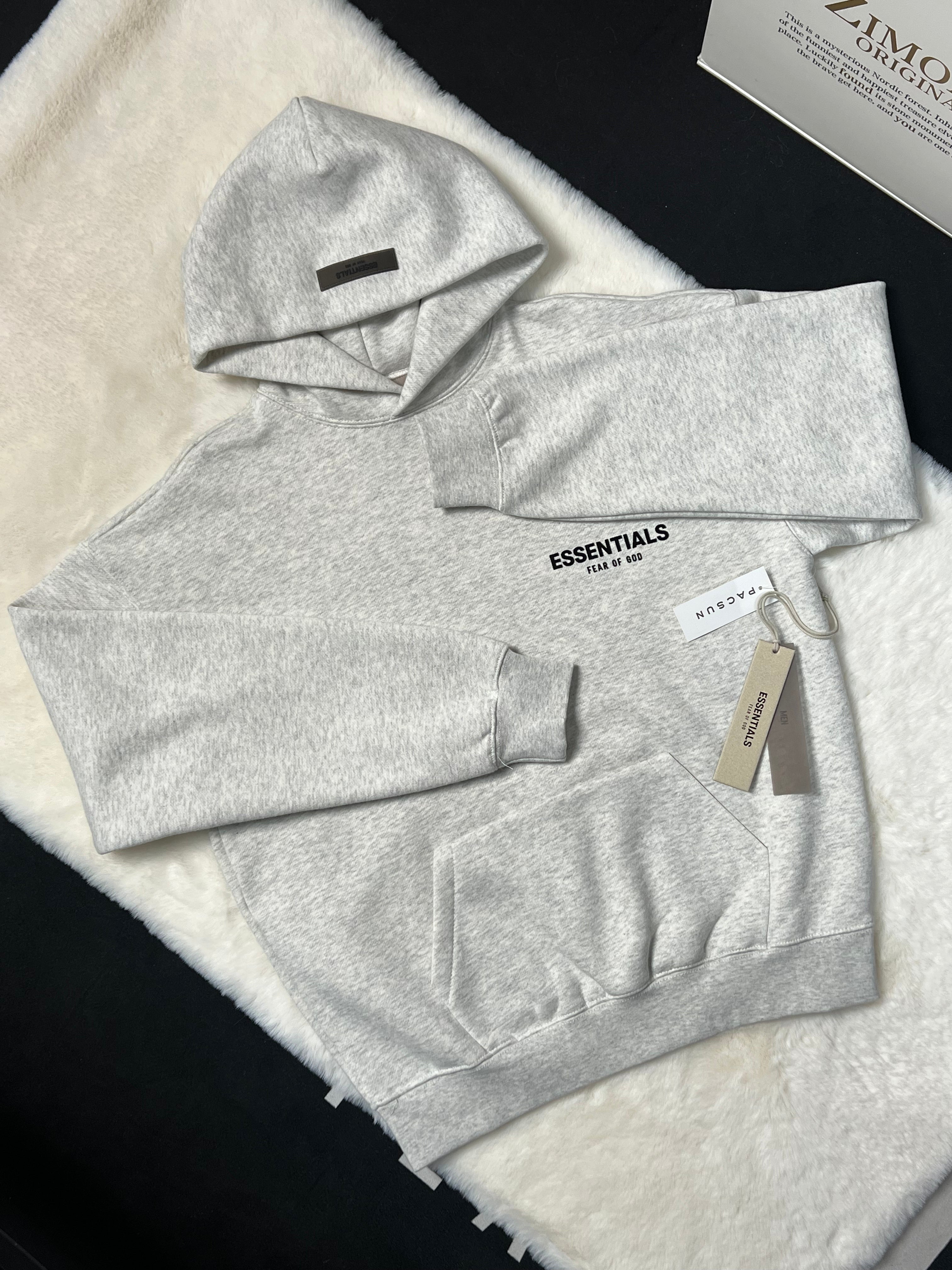 Fear of God Essentials Oversized Hoodie - Light Oatmeal (SS22) | FORMLESS