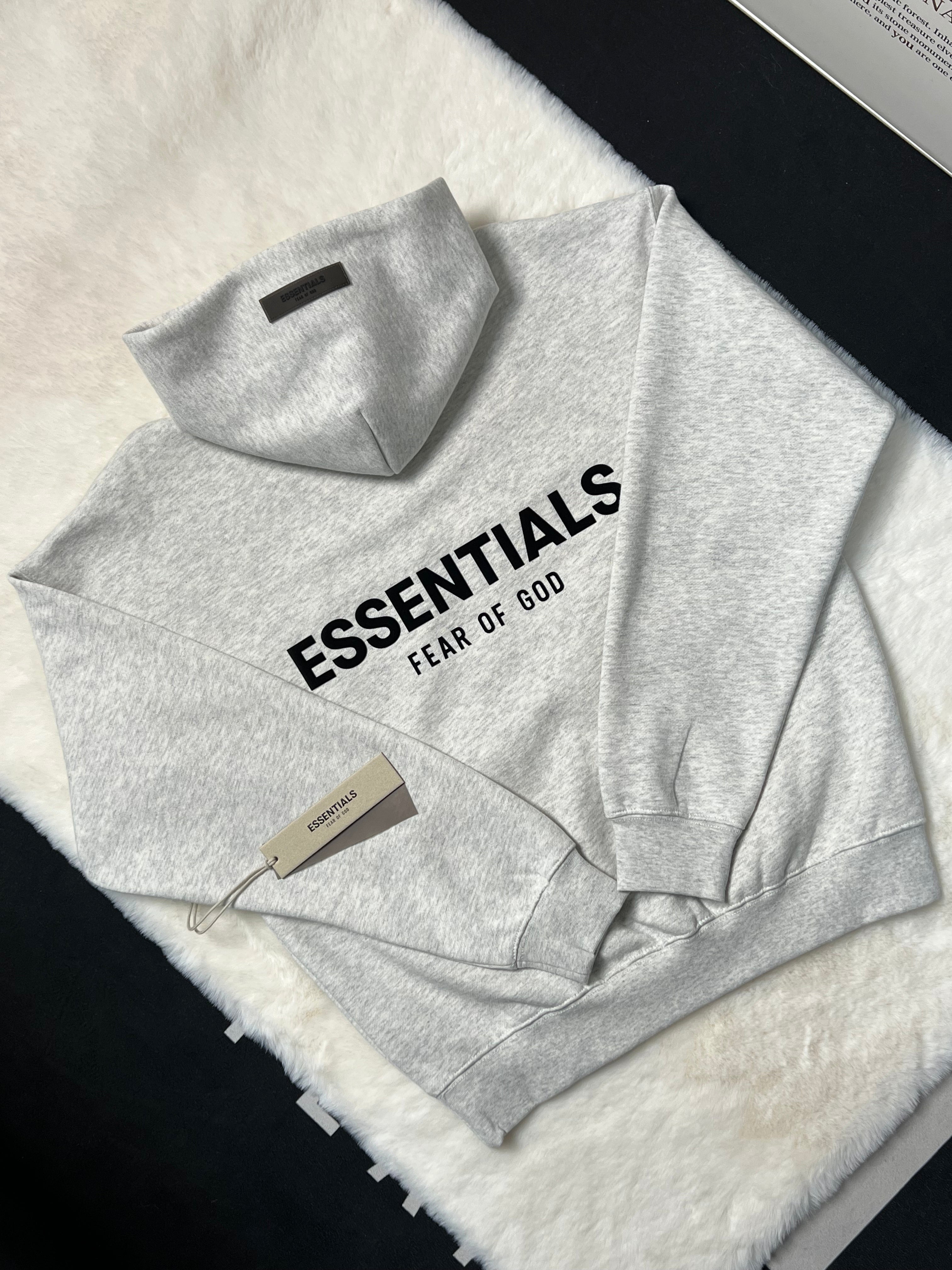 Fear of God Essentials Oversized Hoodie - Light Oatmeal (SS22) | FORMLESS