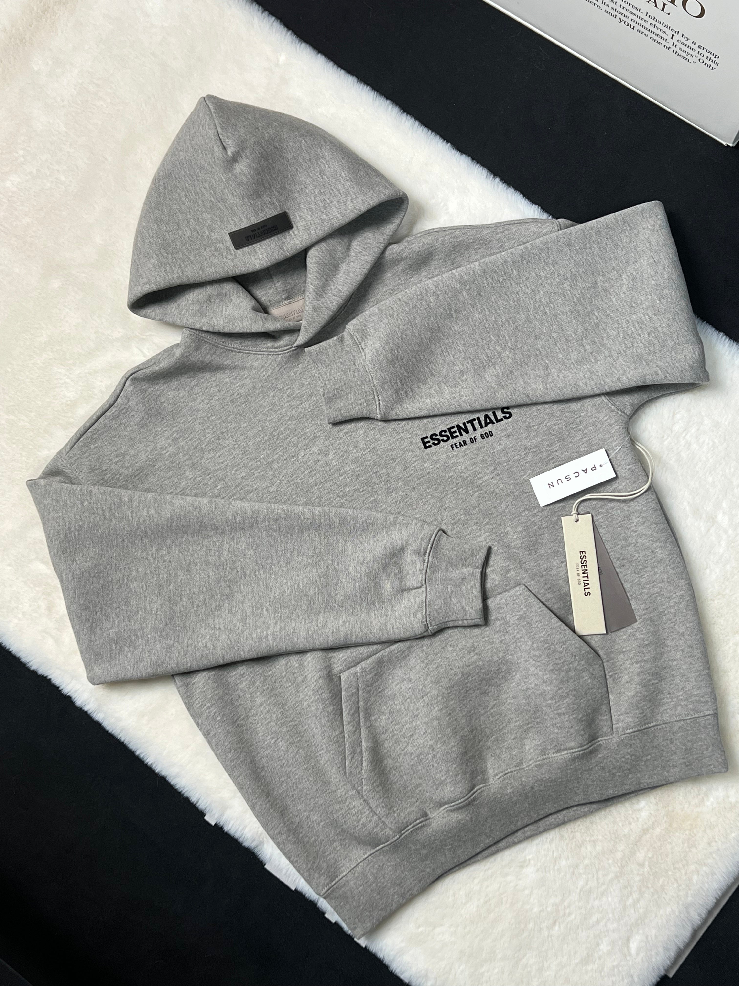 Fear of God Essentials Oversized Hoodie - Dark Oatmeal (SS22) | FORMLESS