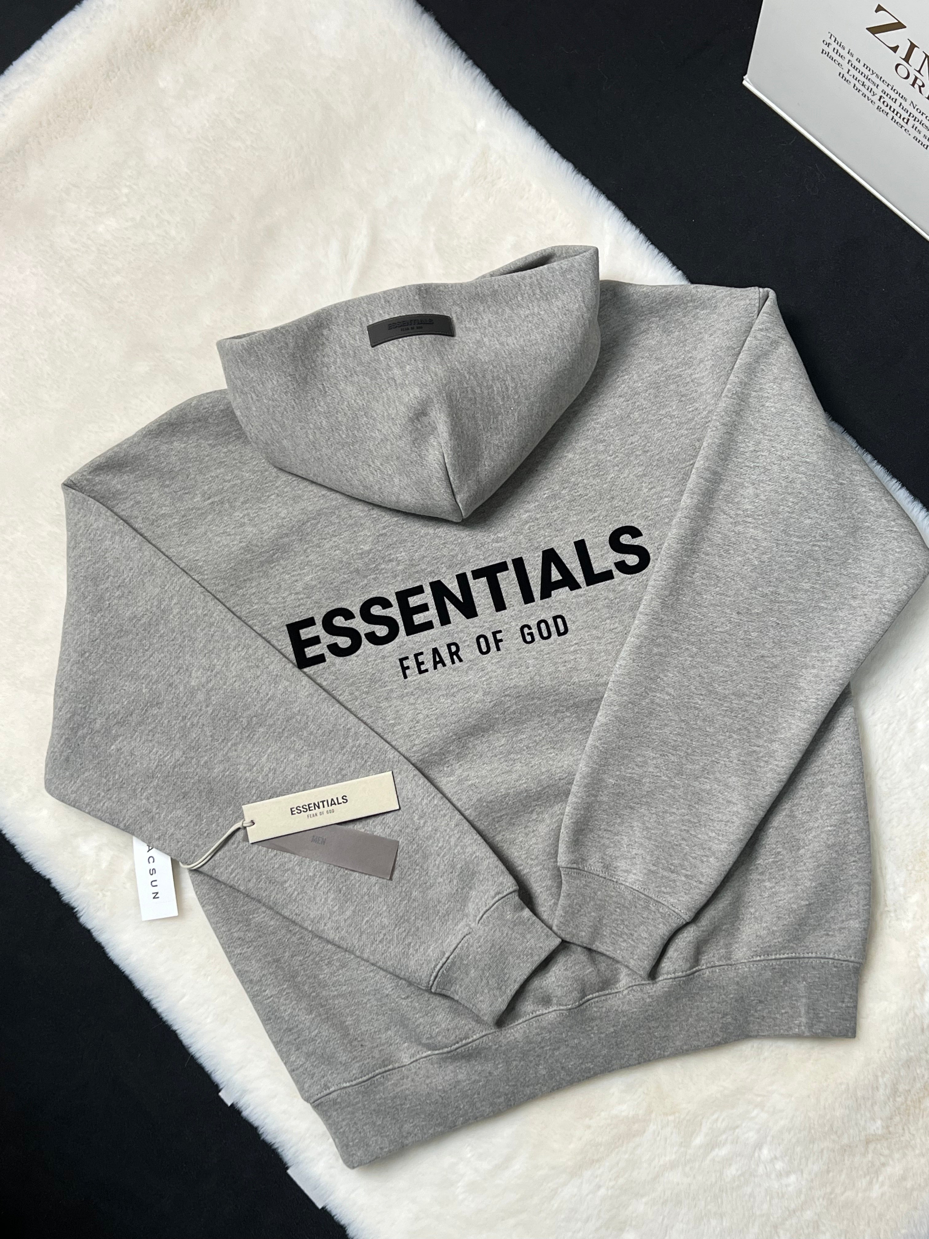 Fear of God Essentials Oversized Hoodie - Dark Oatmeal (SS22) | FORMLESS