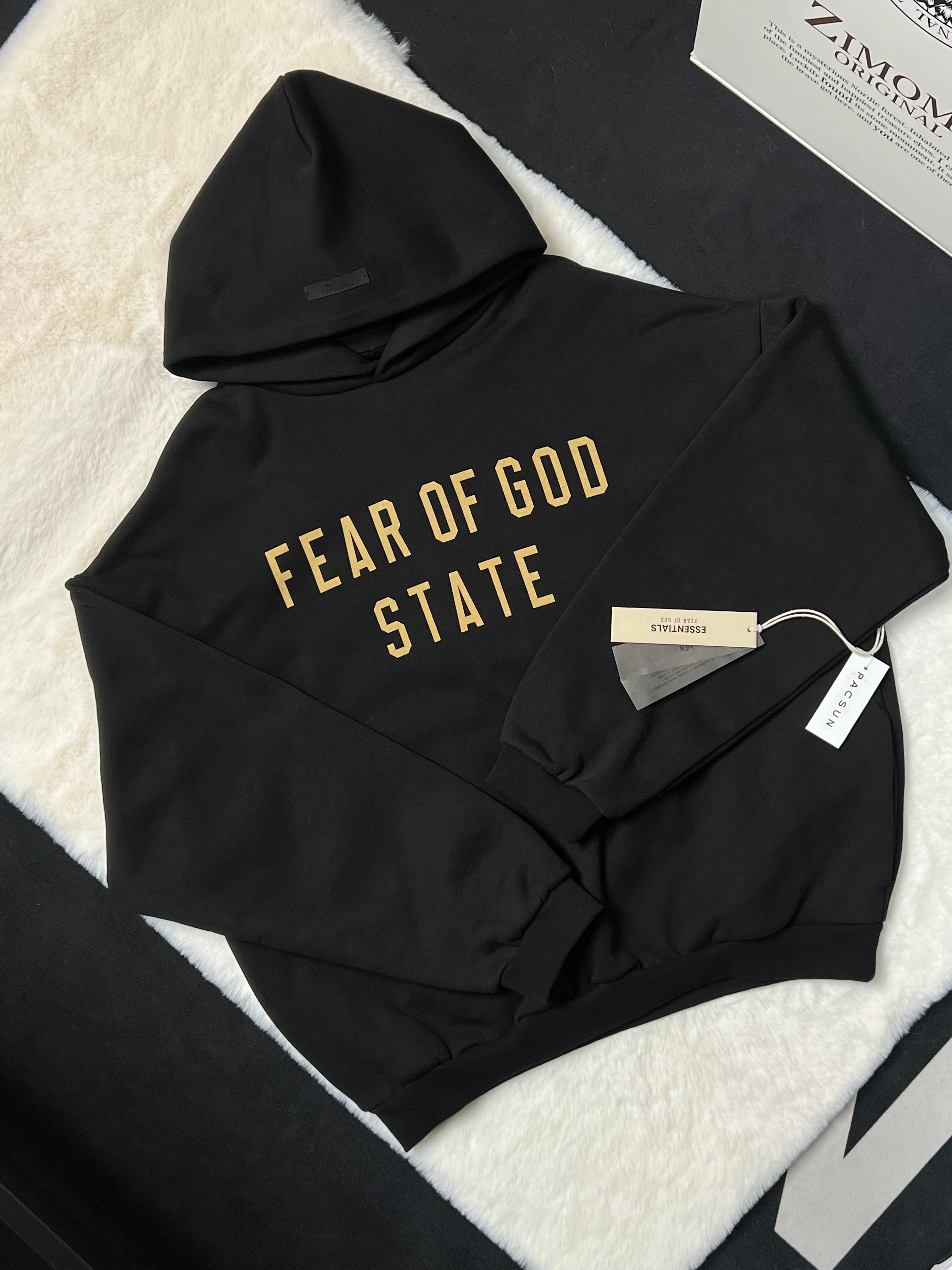 FORMLESS FW24 Fear of God Essentials Black Gold Oversized Fleece Sweatshirt| Streetwear