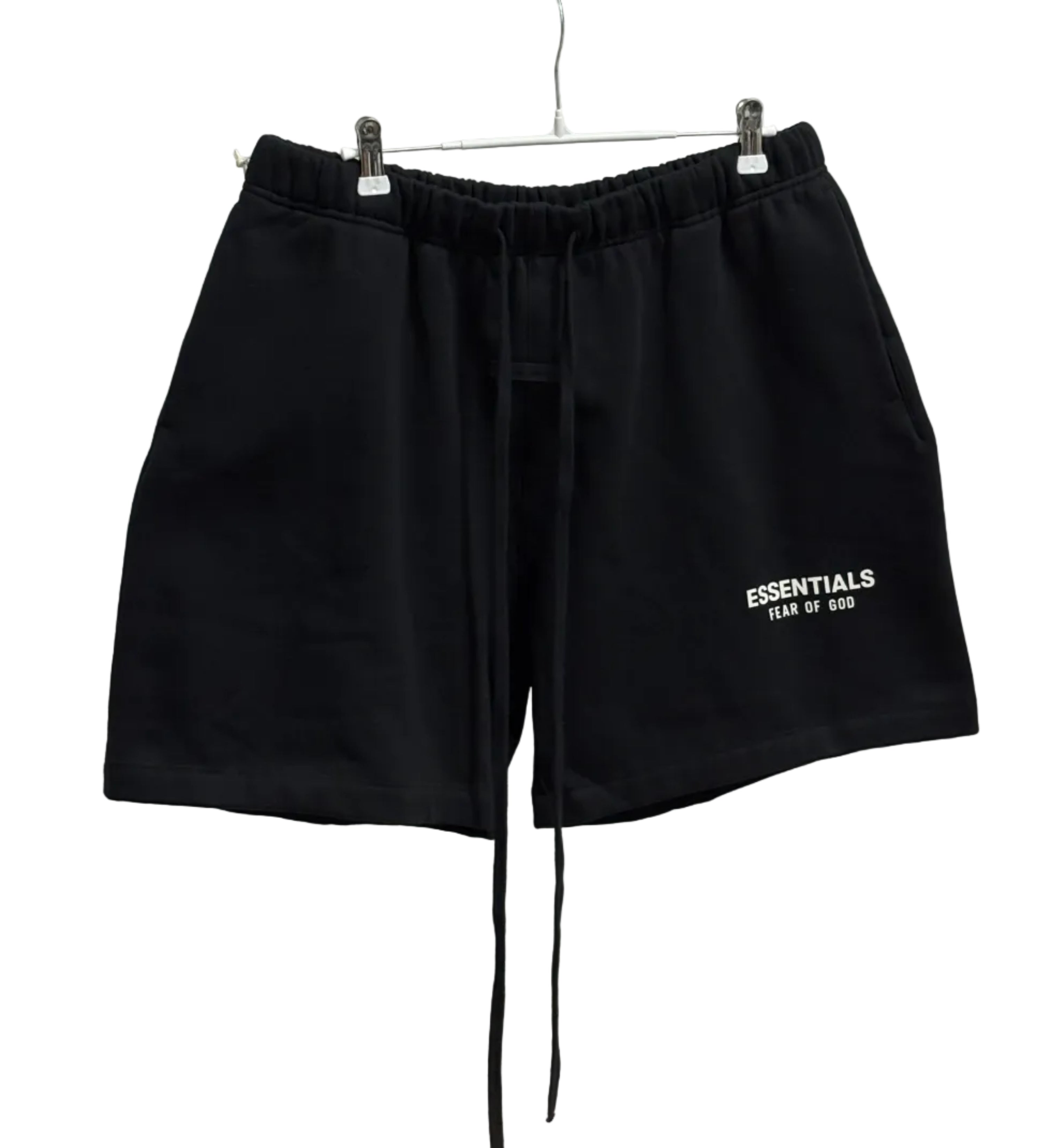 FORMLESS SS25 Fear of God Essentials Jet Black Oversized Shorts | Streetwear