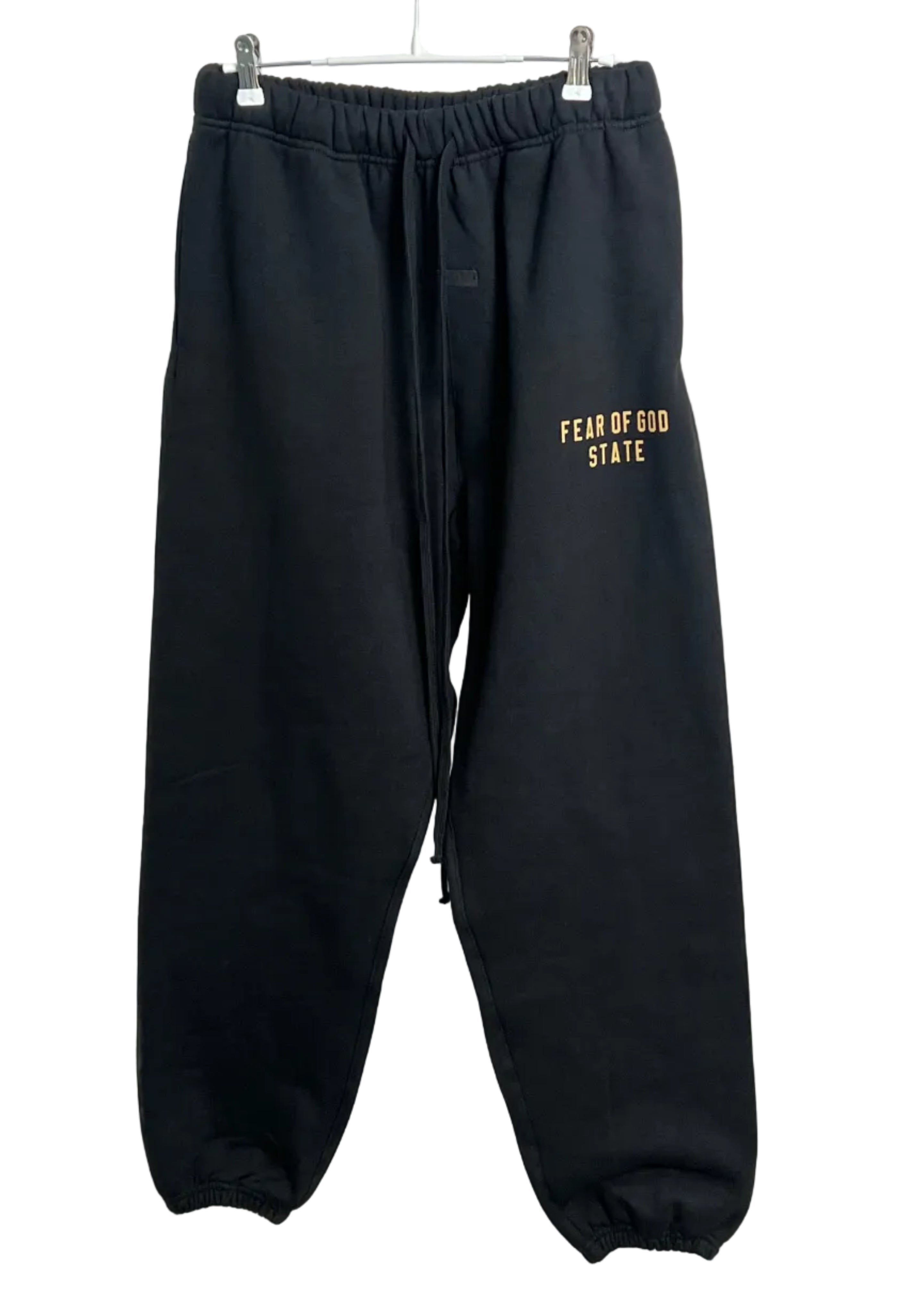 FORMLESS FW25 Fear of God Essentials Black Gold Oversized Fleece Sweatpants | Streetwear