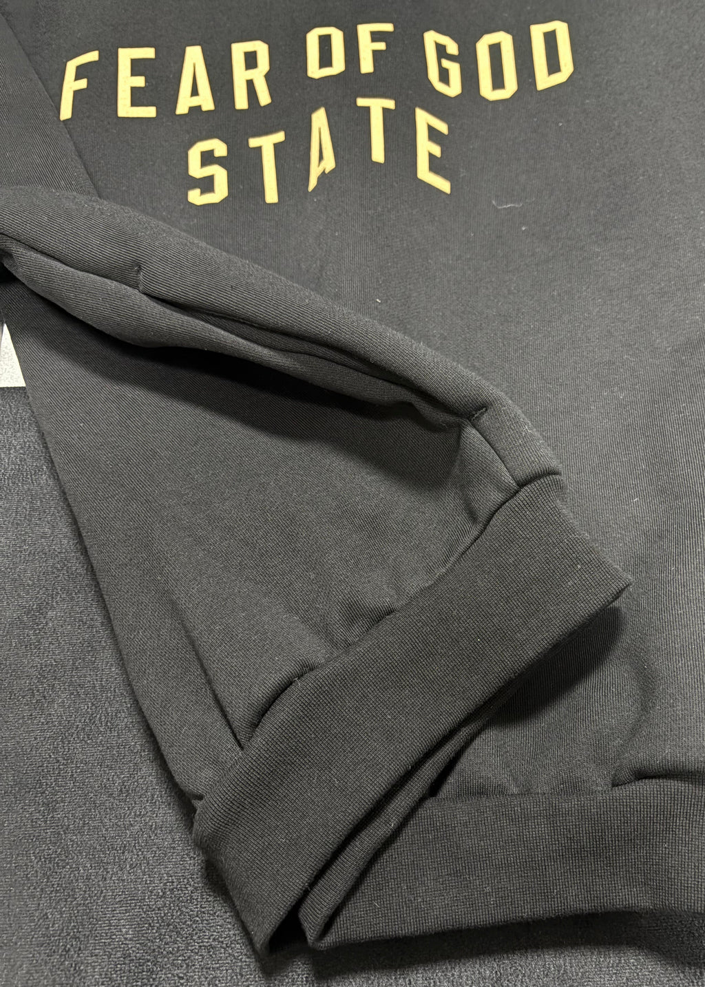 FORMLESS FW25 Fear of God Essentials Black Gold Oversized Fleece Sweatshirt| Streetwear