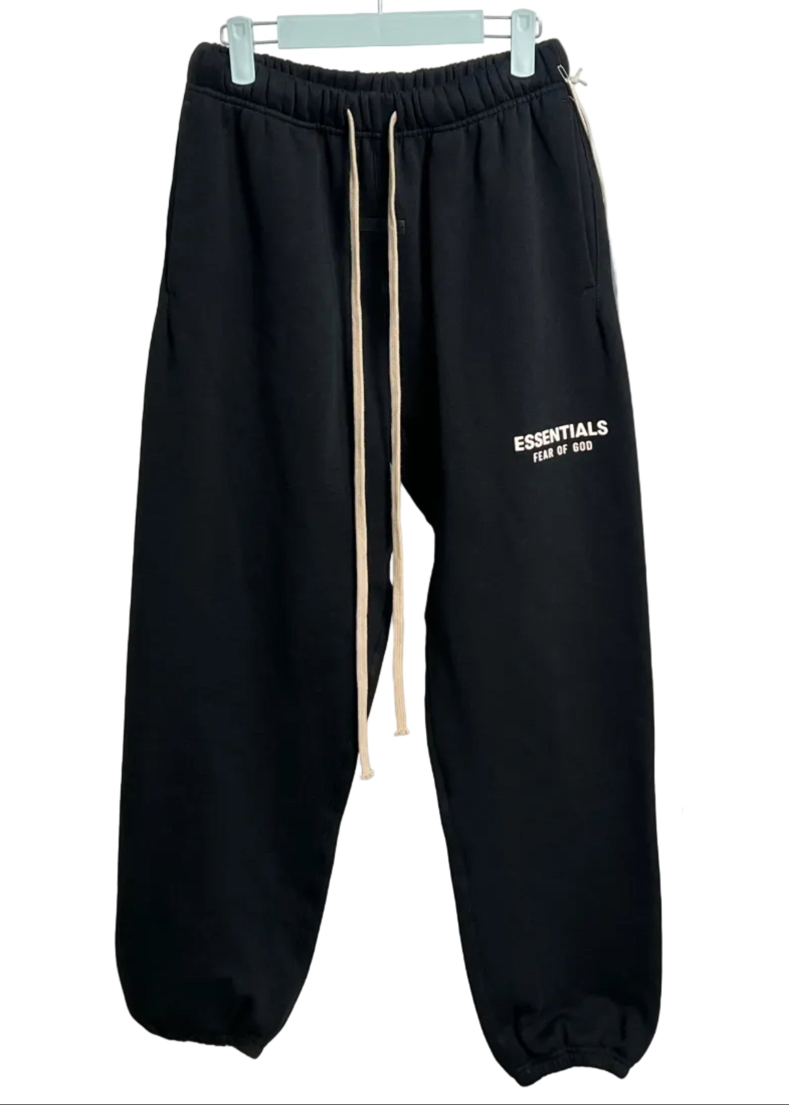 FORMLESS FW24 Fear of God Essentials Black Oversized Fleece Sweatpants | Streetwear
