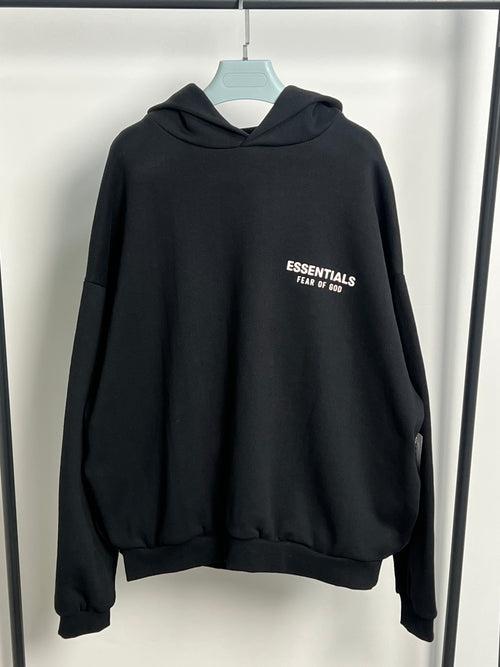 FORMLESS  FW24 Fear of God Essentials Fleece Black Oversized Sweatshirt| Streetwear