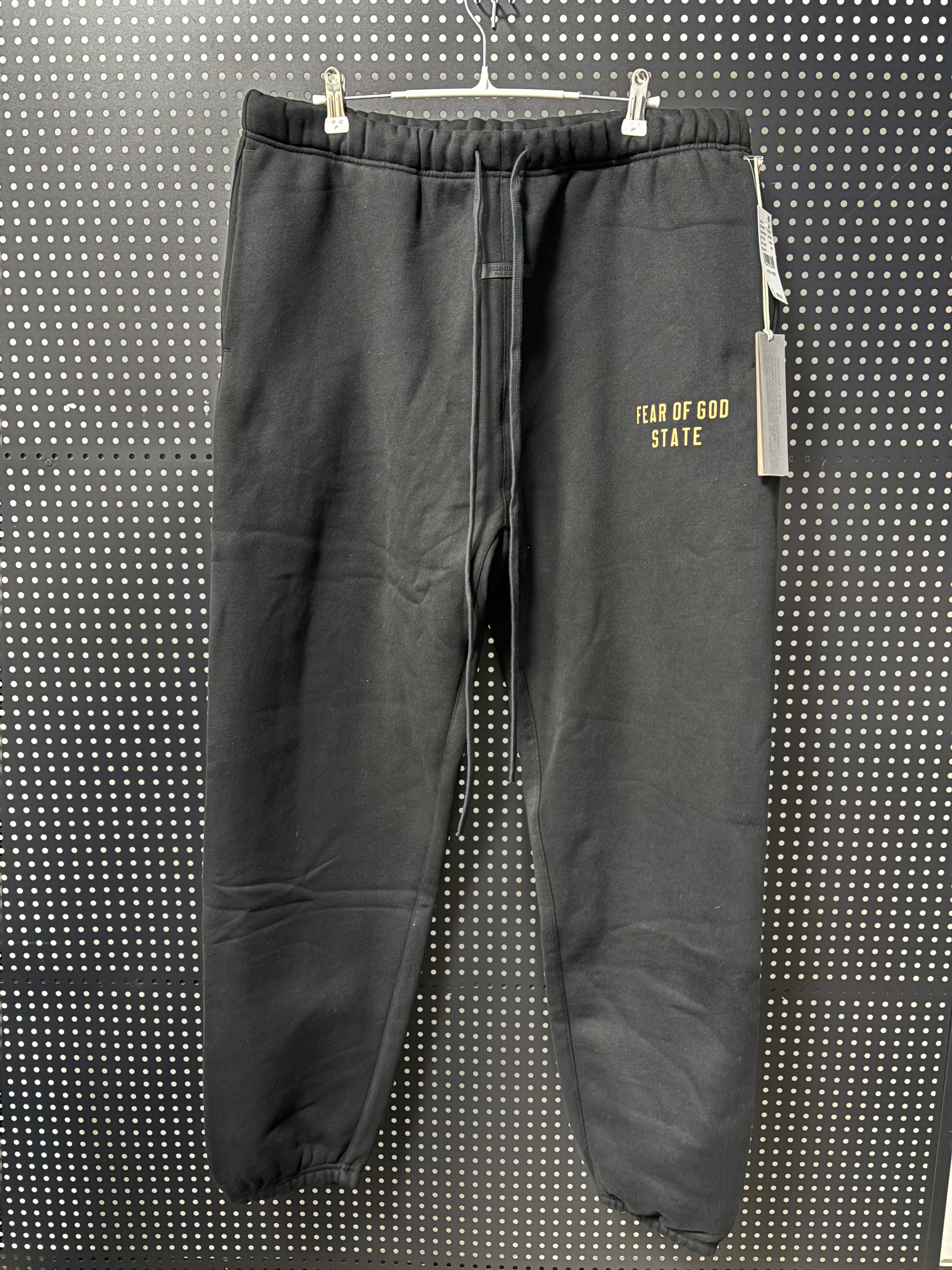 FORMLESS FW25 Fear of God Essentials Black Gold Oversized Fleece Sweatpants | Streetwear
